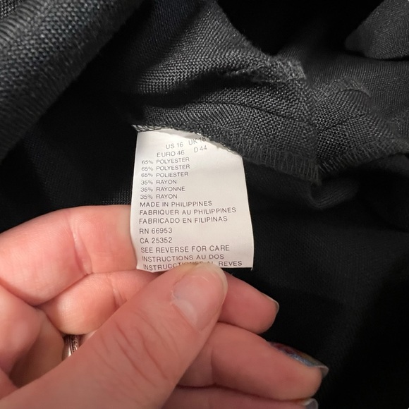 Vintage Leslie Fay - Womens Black Dress Sz 16 - Picture 4 of 6